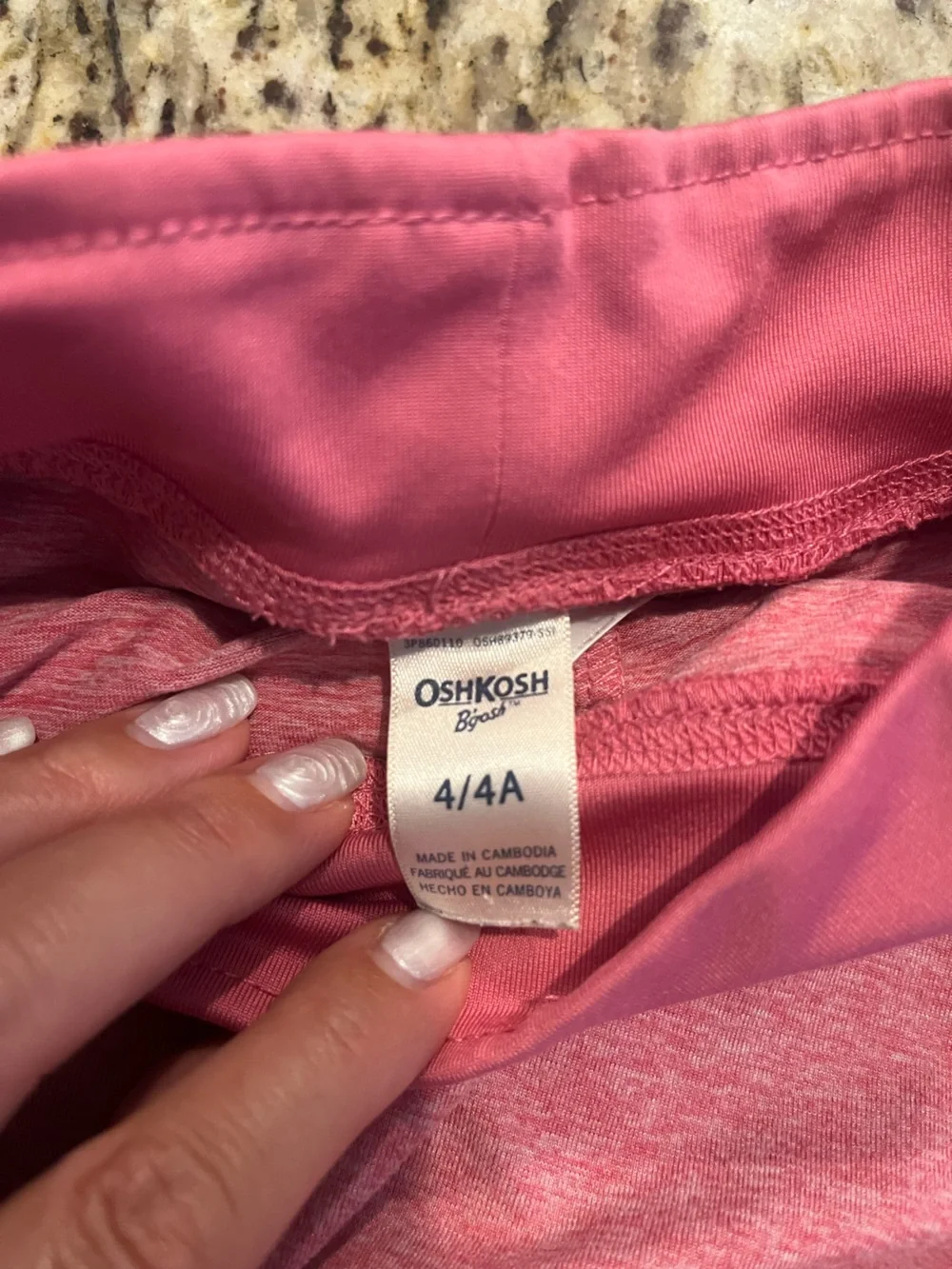 OshKosh B'gosh Girls Pink Heather Athletic Skort